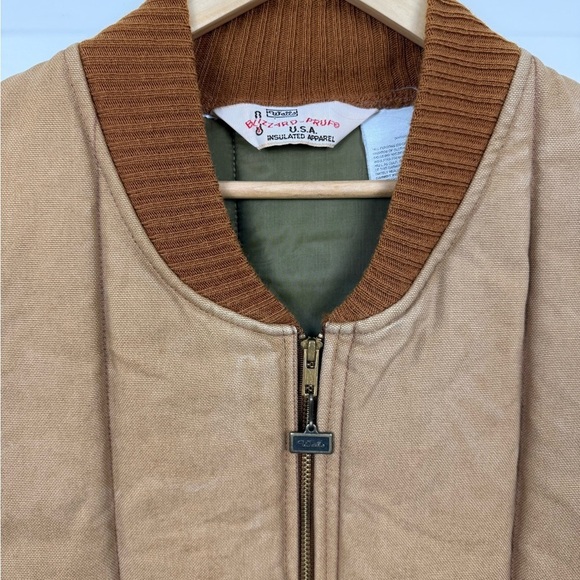 True Vintage Walls Men's Tan Quilted Work Vest - Picture 3 of 7